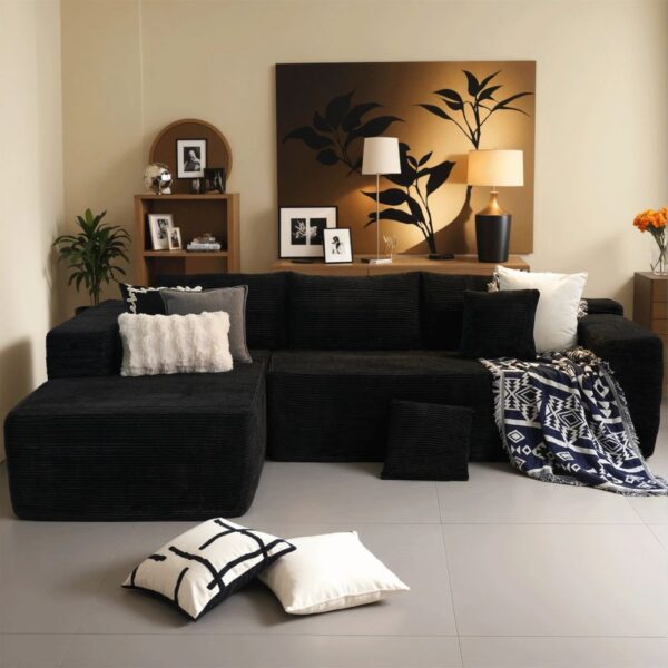 black modern sofa