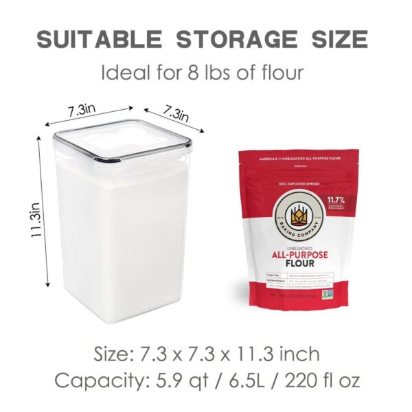 Airtight storage containers for flour and sugar - Image 4
