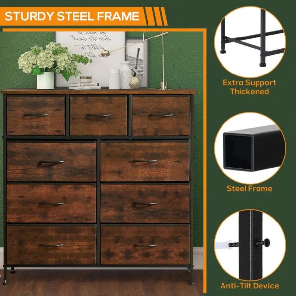 9-drawer chest, spacious chest of drawers - Image 3