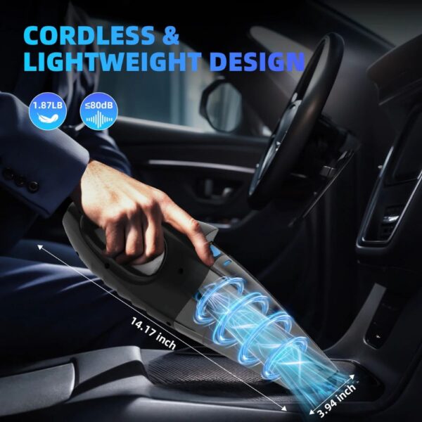 Car vacuum cleaner, 9000 Pa suction - Image 2
