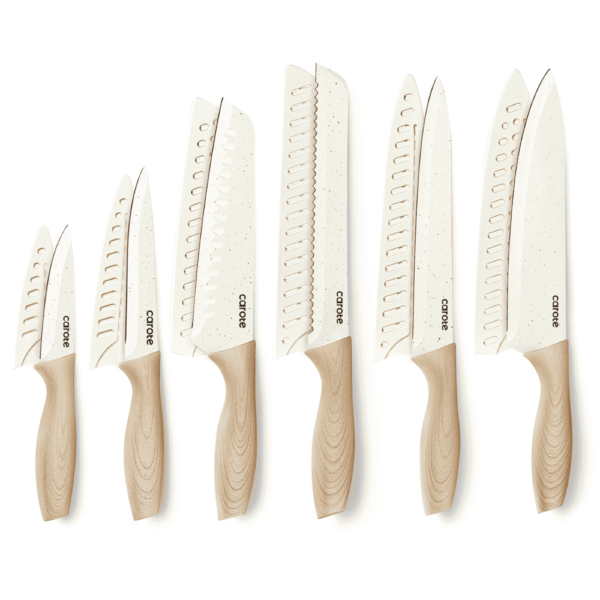 12Pcs Kitchen Knife Set, Ceramic & Stainless Steel