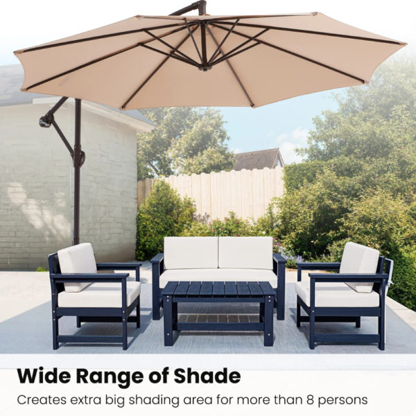 "10' Outdoor Hanging Offset Cantilever Umbrella