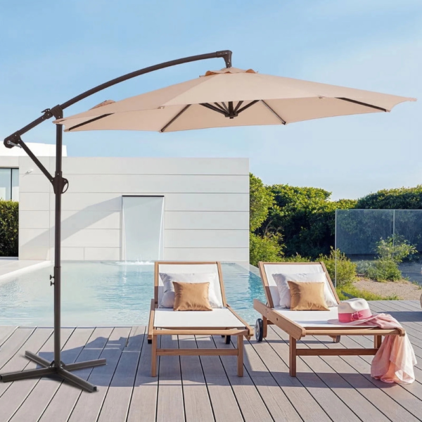 "10' Outdoor Hanging Offset Cantilever Umbrella