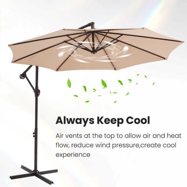 Enjoy the shade with the 10 Hanging Garden Umbrella - Image 4