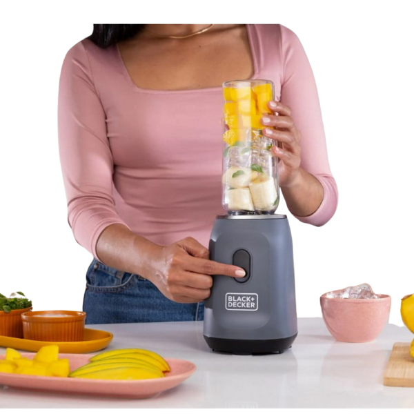Portable Personal Blender with Travel Cups and Controls - Grey - Image 2