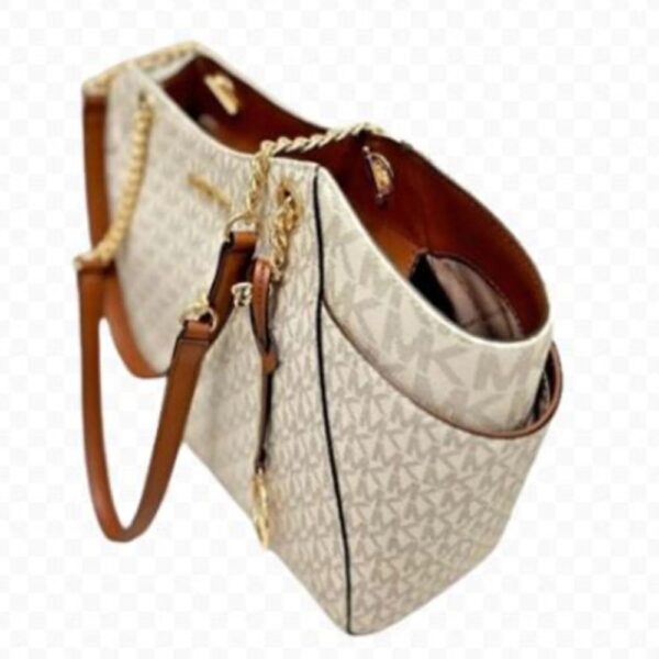 Jet Set Travel Large Logo Tote, Vanilla - Image 3