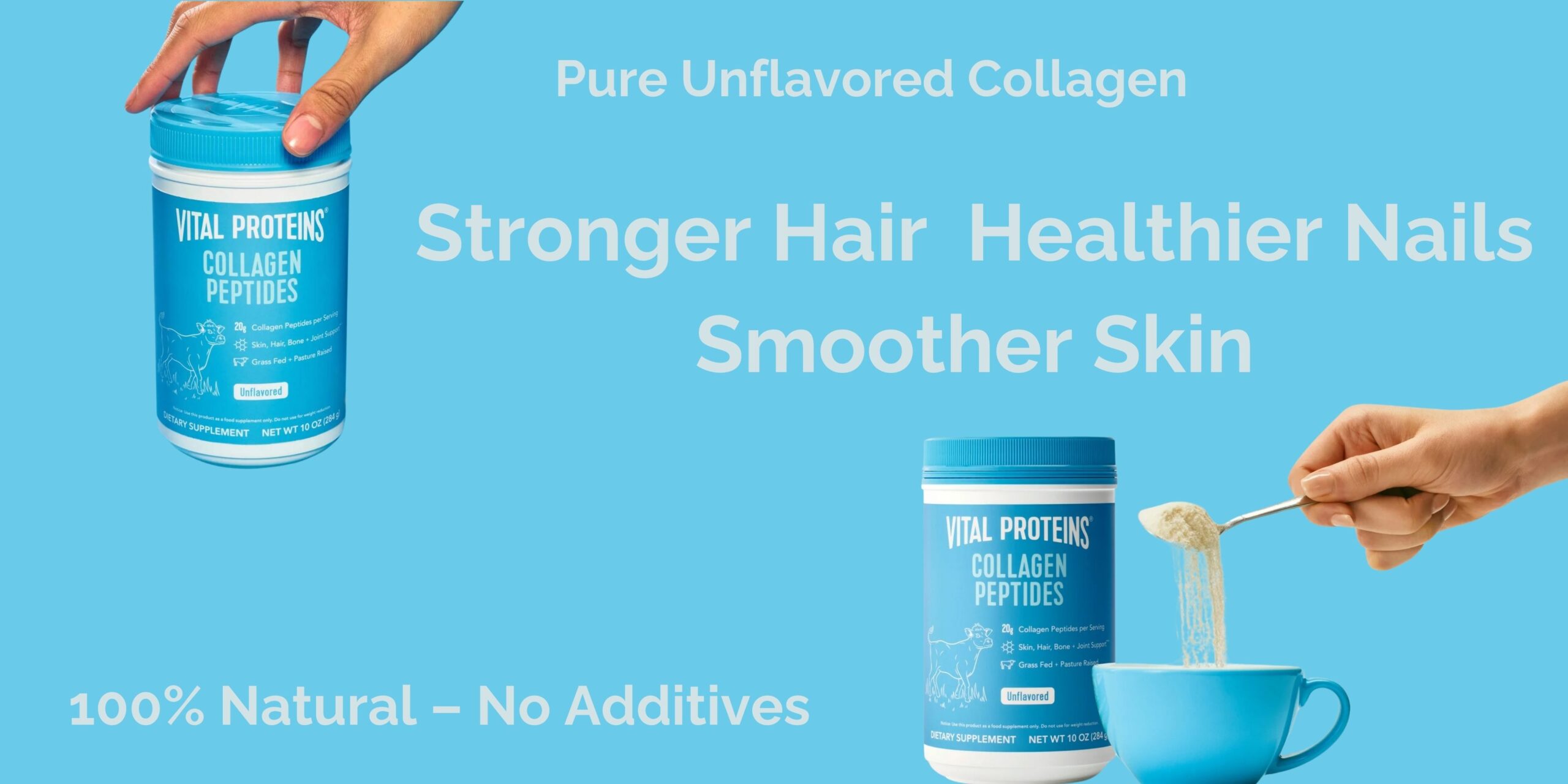 "Walmart Collagen Peptides powder for hair, skin, and nails