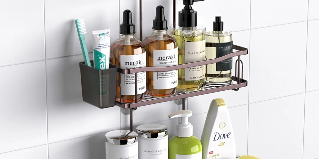 Shop Walmart USA – Hanging Shower Caddy with Rustproof Design and Soap Holder