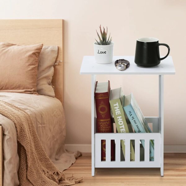 Modern White Bedside Table - Image 3