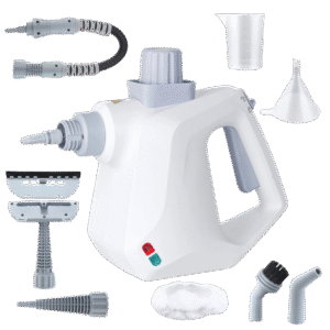 Handheld Steam Cleaner cleaning kitchen tiles