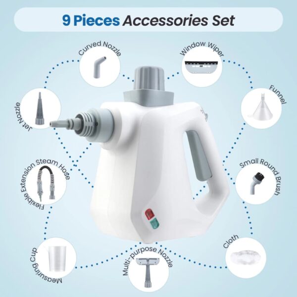Handheld Steam Cleaner cleaning kitchen tiles