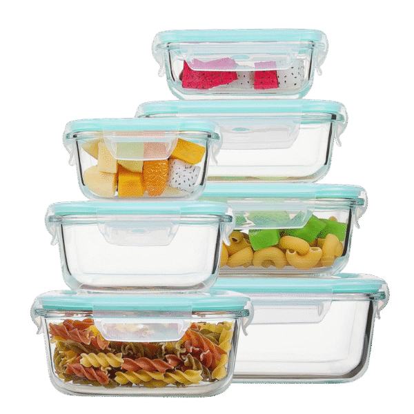 et of glass food storage containers for kitchen organization