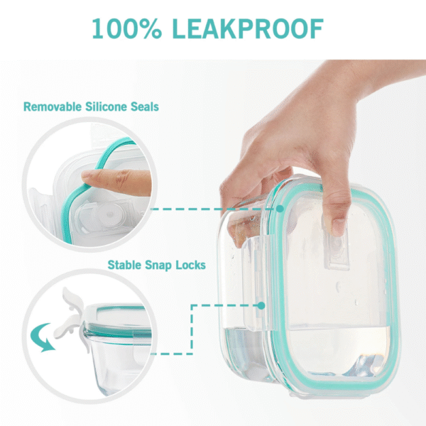 et of glass food storage containers for kitchen organization