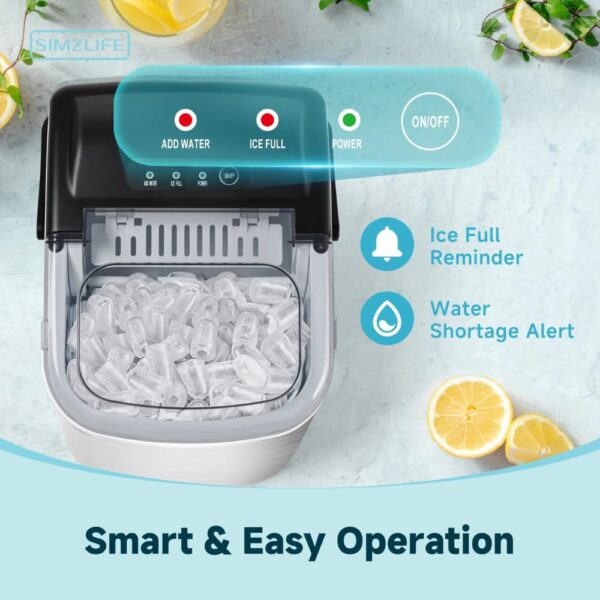 Self-cleaning portable countertop ice maker with
