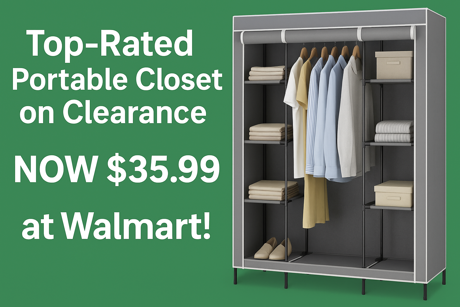 Save $216 on this Walmart portable closet in Des Moines