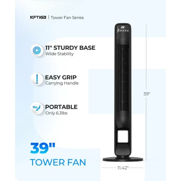 best bladeless tower fan USA in modern bedroom